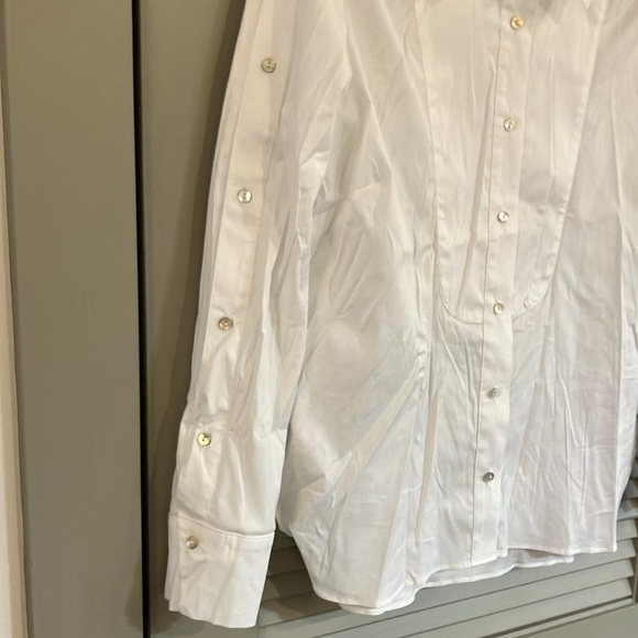 NWT Karen Millen Button Sleeve Detailed Shirt Sz 6 White - Picture 3 of 6
